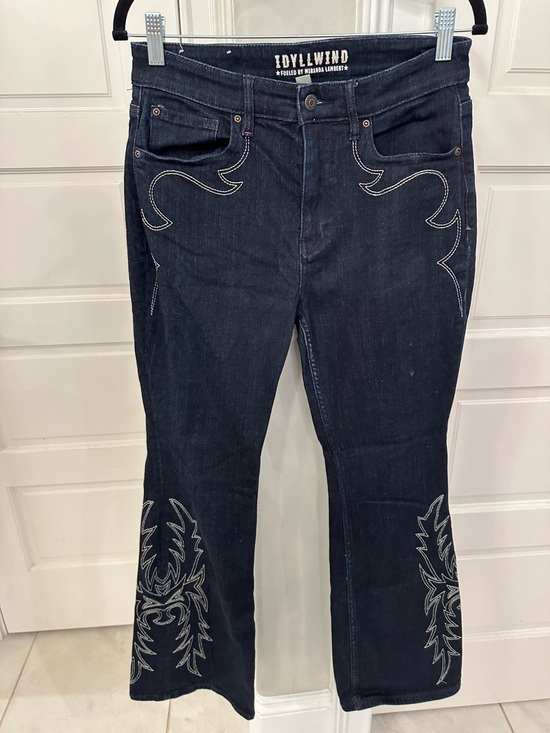 Idyllwind Denim - Idyllwind Miranda Lambert Flare Jeans Womens 8 x 32 Dark Wash Western Flame EUC